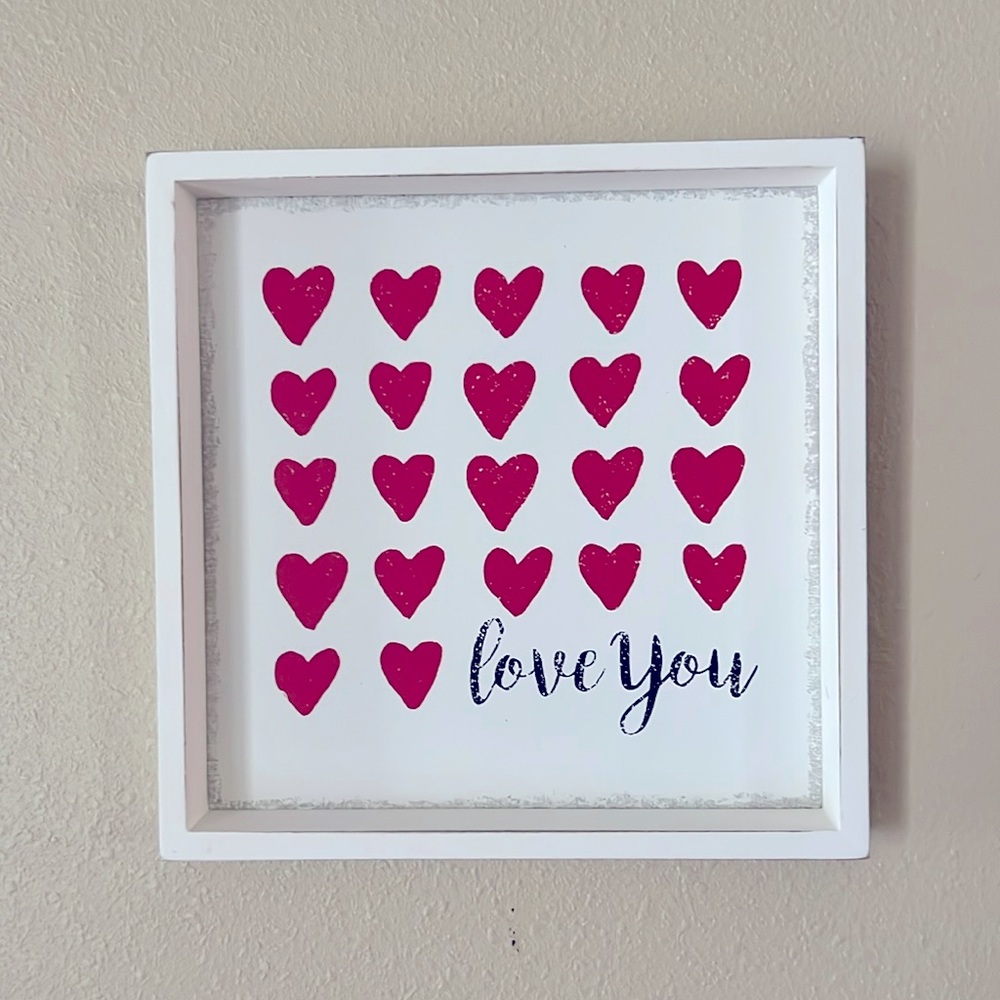 Love You Nursery Kids Room Farmhouse Style Valentines Wood Box Style Wedding